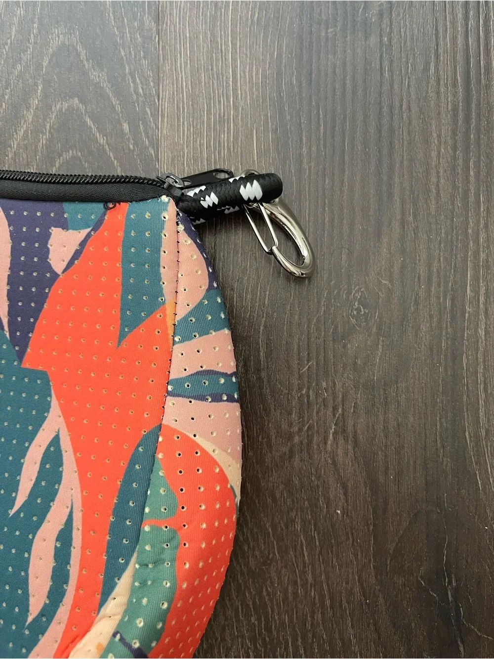 Multicolor Abstract Neoprene Cosmetic Pouch - Women's Bag